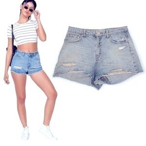 Wild fable high rise distressed denim shorts